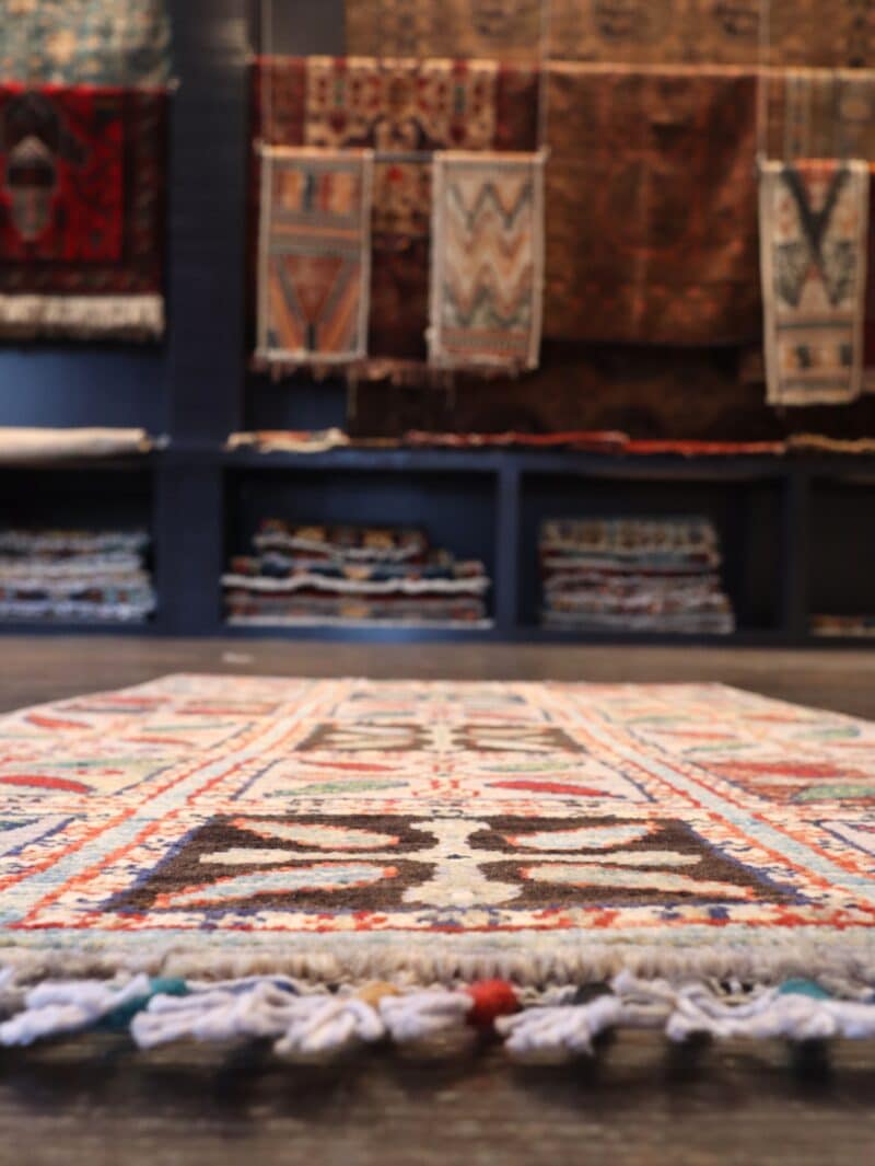 Colorful Garden-Panel Gabbeh Wool Rug