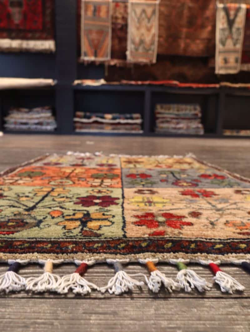 Colorful Garden Panel Hand-knotted Wool Rug