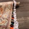 Distressed Hand-Knotted Oushak Wool Rug