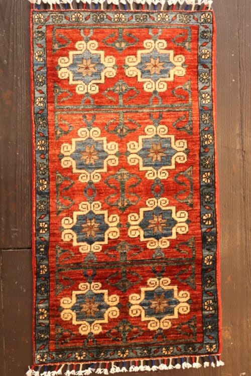 Hand-Knotted Afghan Tribal Wool Rug