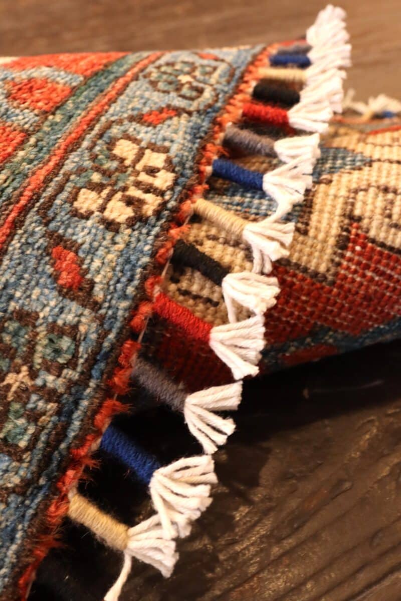 Hand-Knotted Afghan Tribal Wool Rug