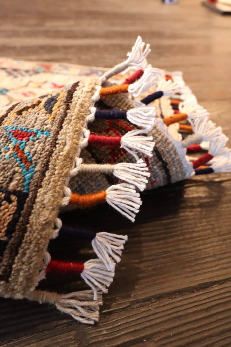 Hand-Knotted Afghan Tribal Wool Rug
