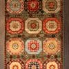Hand-Knotted Afghan Turkmen Wool Rug