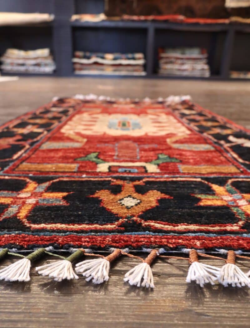 Hand-Knotted Bold Kazak Wool Rug