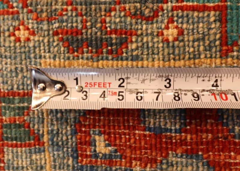 Hand-Knotted Bold Tribal Kazak Wool Rug
