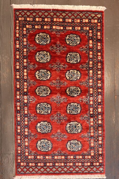 Hand-Knotted Classic Bokhara Wool Rug