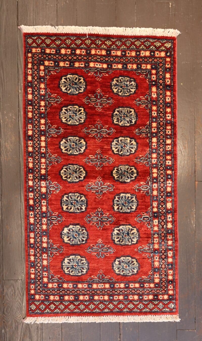 Hand-Knotted Classic Bokhara Wool Rug