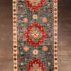 Hand-Knotted Floral Kazak Runner