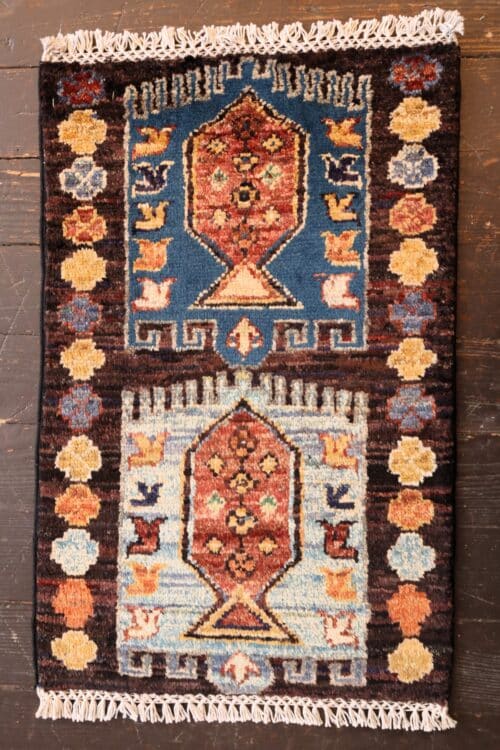Hand-Knotted Gabbeh Wool Rug – Tribal