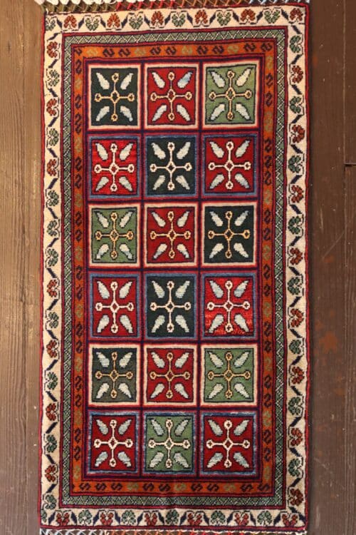 Hand-Knotted Garden Panel Gabbeh Wool Rug