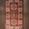 Hand-Knotted Geometric Kazak Wool Rug