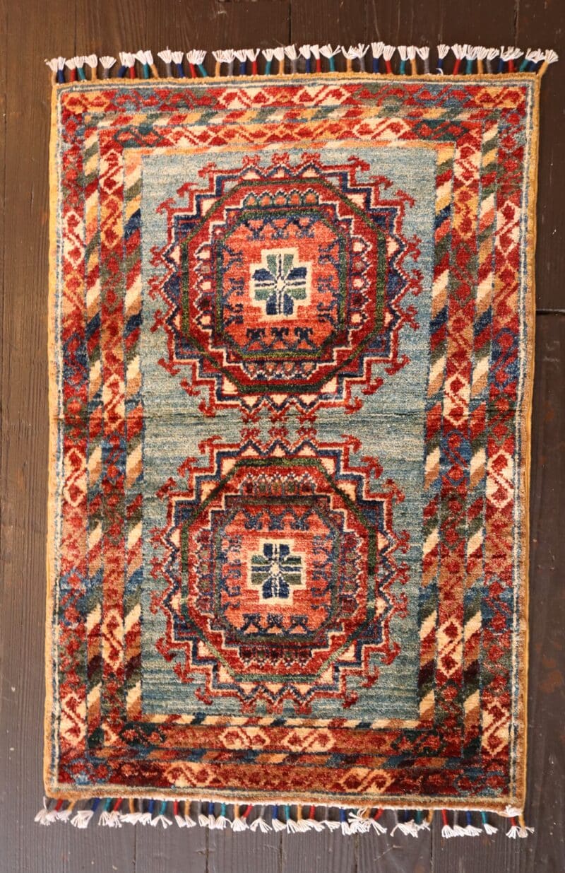 Hand-Knotted Kazak Wool Rug