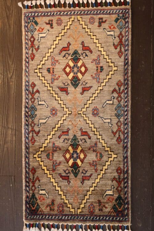 Hand-Knotted Shiraz Tribal Wool Rug