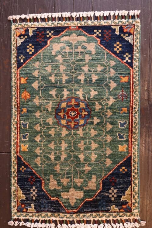 Hand-Knotted Tree of Life Tribal Wool Rug