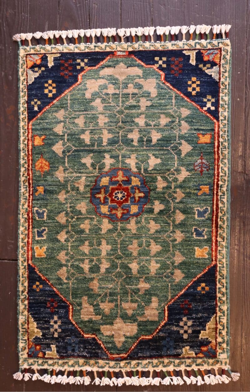 Hand-Knotted Tree of Life Tribal Wool Rug