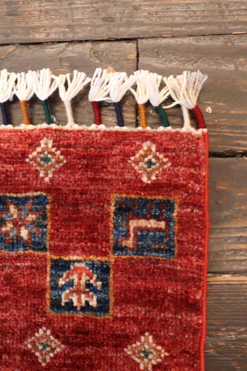 Hand-Knotted Tribal Gabbeh Wool Rug