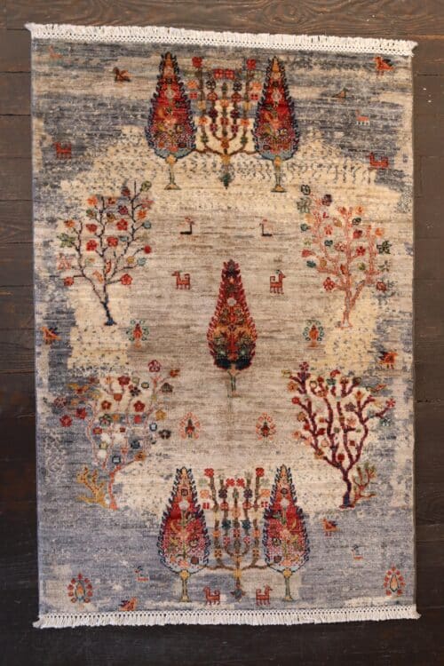 Hand-knotted Afghan Gabbeh Wool Rug