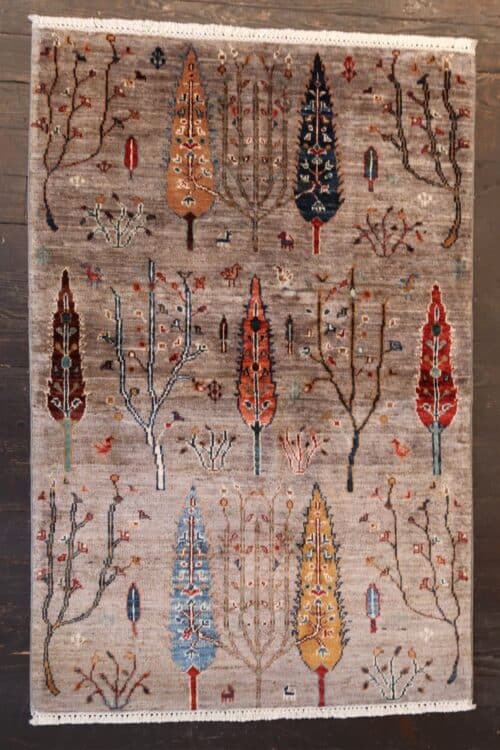 Hand-knotted Afghan Gabbeh Wool Rug