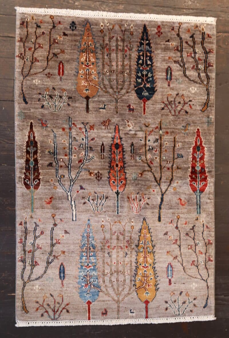 Hand-knotted Afghan Gabbeh Wool Rug