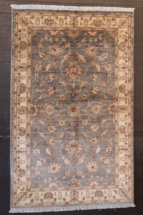 Hand-knotted Floral Ziegler Wool Rug