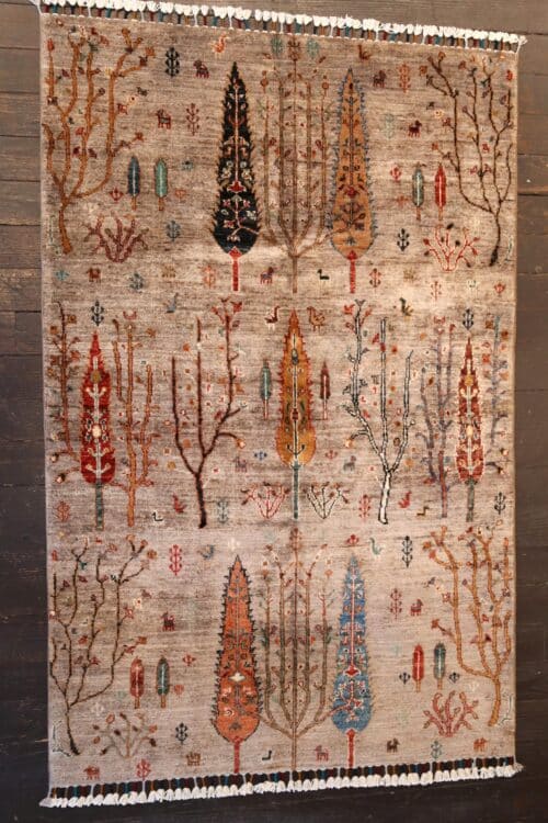 Hand-knotted Gabbeh Tree of Life Wool Rug