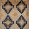 Hand-knotted Turkmen Gul Wool Rug