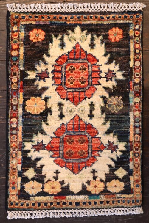 Handknotted Afghan Kazak Wool Rug