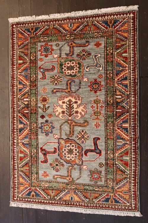 Handknotted Afghan Kazak Wool Rug