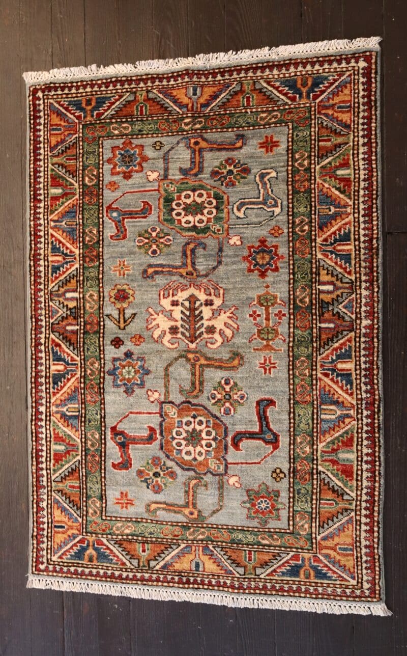 Handknotted Afghan Kazak Wool Rug