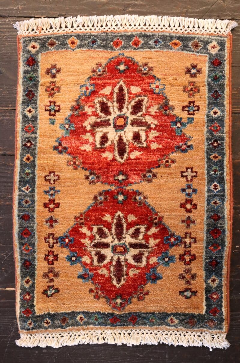 Handknotted Baluchi Wool Rug – Tribal Medallion Design