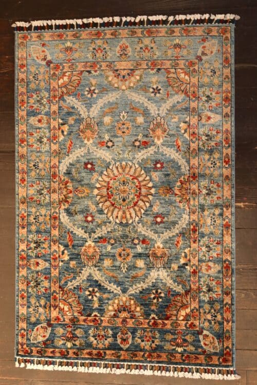 Handknotted Floral Oushak Wool Rug