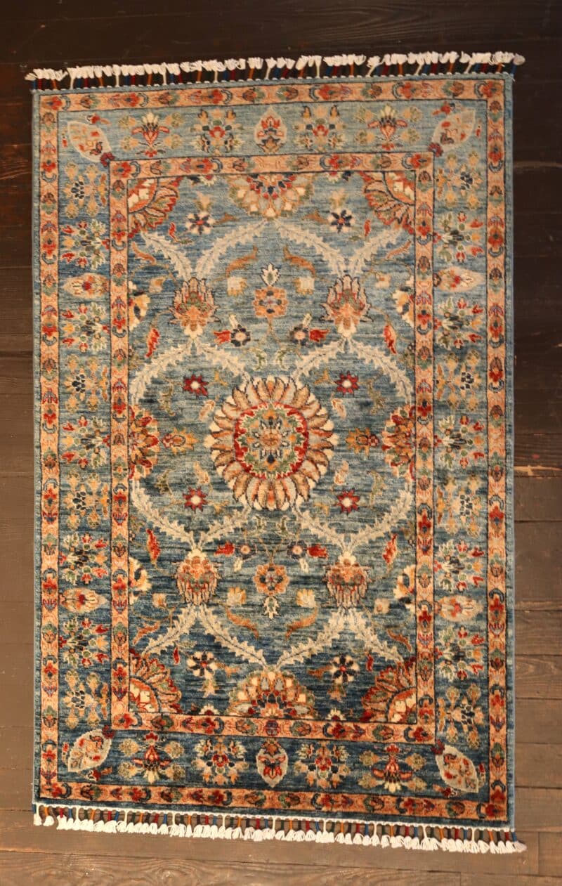 Handknotted Floral Oushak Wool Rug