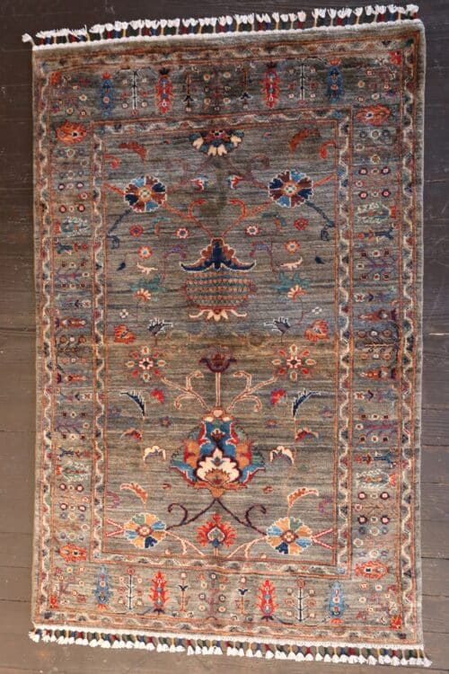 Handknotted Floral Ziegler Wool Rug