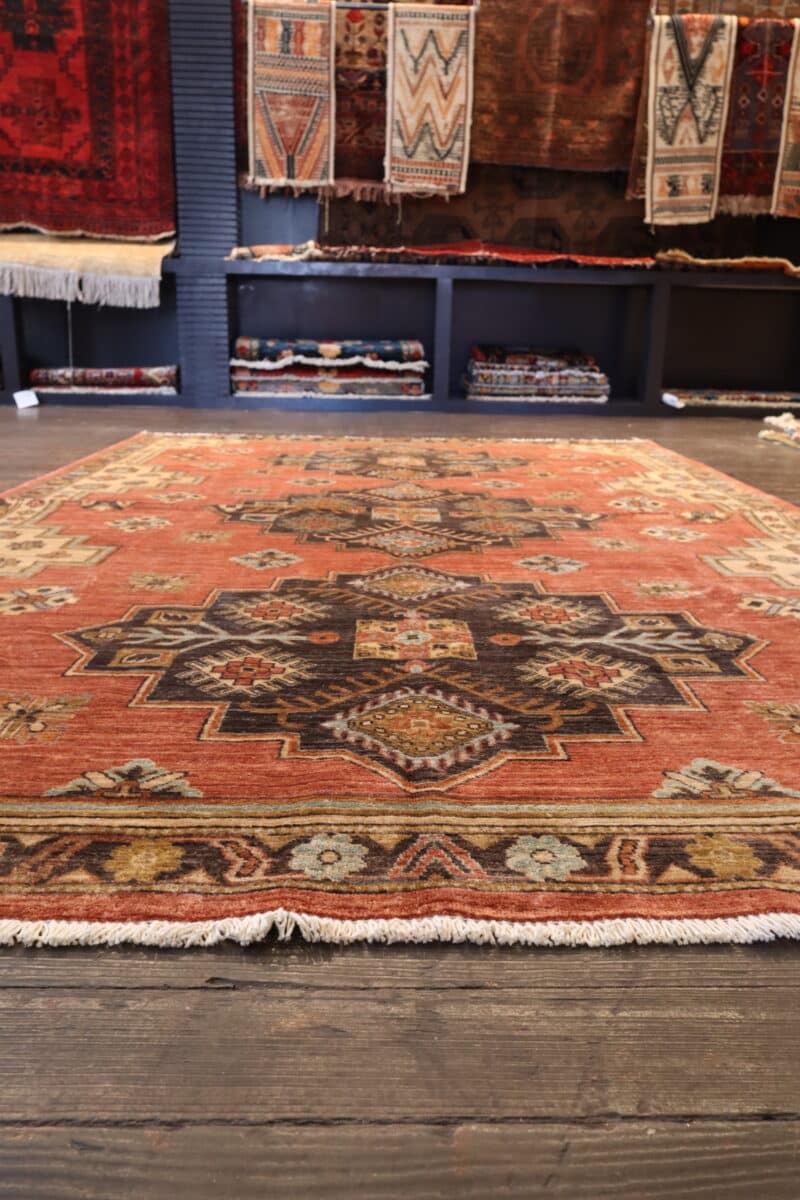 Handknotted Tribal Kazak Wool Rug