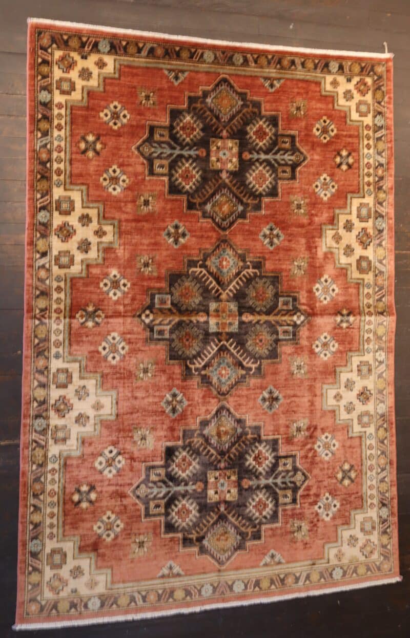 Handknotted Tribal Kazak Wool Rug