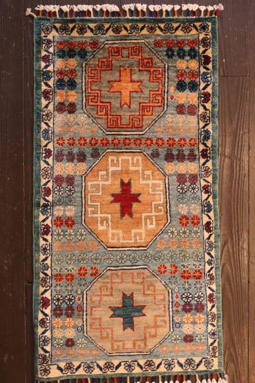 Octagonal Medallion Kazak Wool Rug