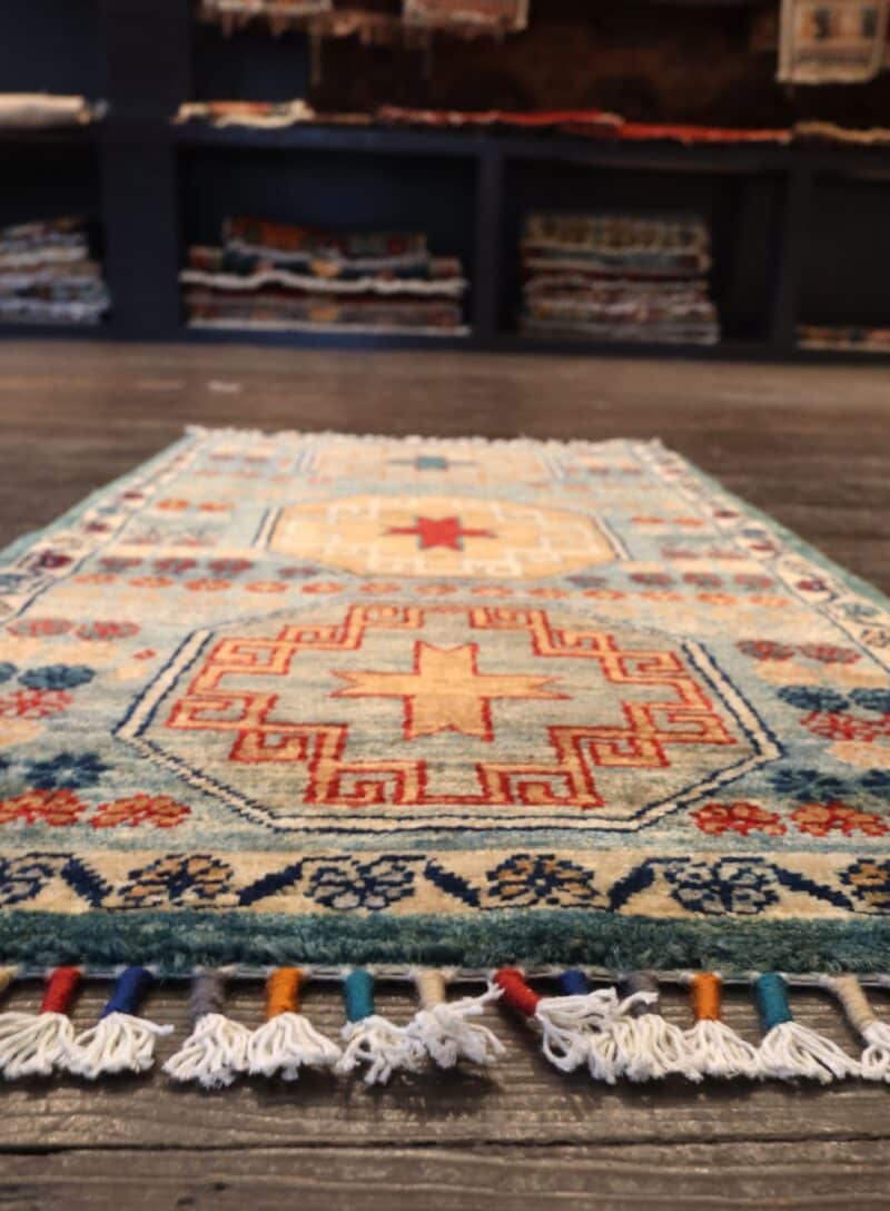 Octagonal Medallion Kazak Wool Rug