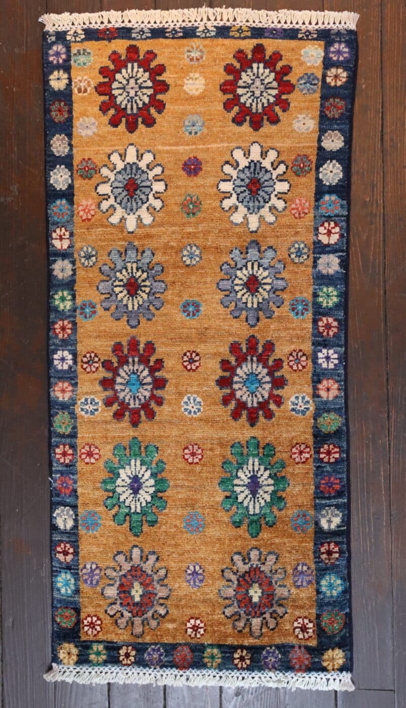handknotted wool oriental organic rug
